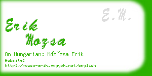 erik mozsa business card